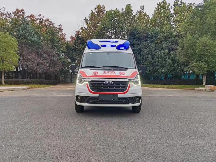 新款福特新世代全顺长轴V348柴油高顶重症监护型救护车！