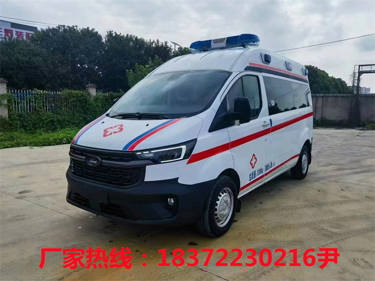 国六江铃福特v362中轴中顶柴油版运输型救护车！